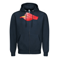 Navy red softball visor fa element Zipper Hoodie - FaDigitalArtStudio
