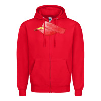 Red red softball visor fa element Zipper Hoodie - FaDigitalArtStudio