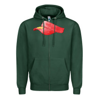 Sports Green red softball visor fa element Zipper Hoodie - FaDigitalArtStudio