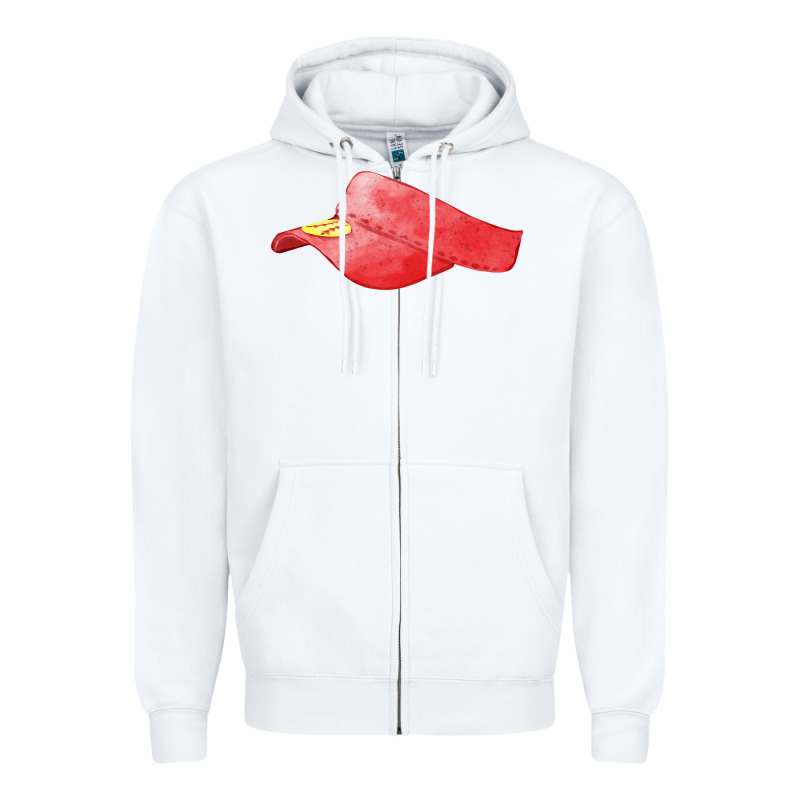 Red Softball Visor Fa Element Zipper Hoodie by FaDigitalArtStudio | Teevron