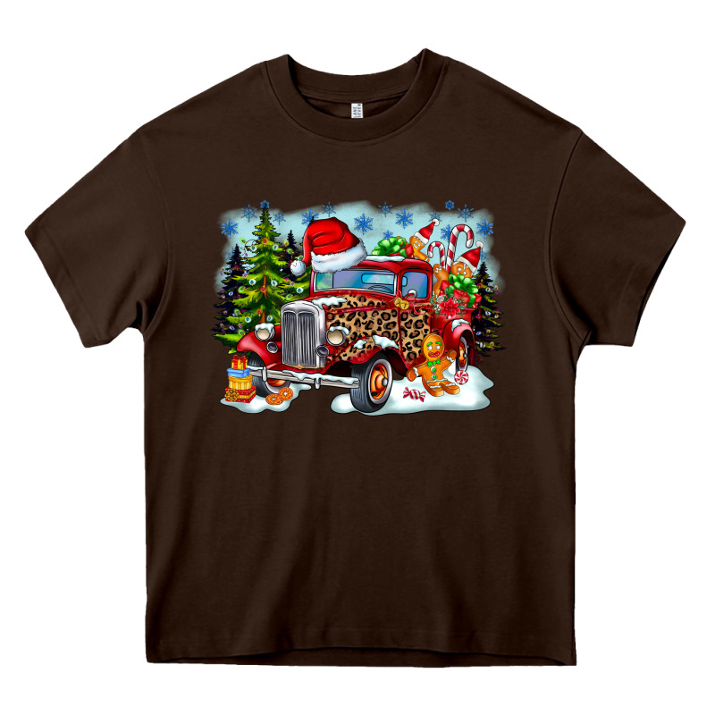 Christmas Truck Heavy Core Tee by CowhideDigitalArt | Teevron