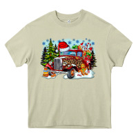 Mossy Christmas truck Heavy Core Tee - CowhideDigitalArt