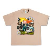 Burro cowhide farm truck with farm animals Urban Heavy Tee - texasbilliewilder