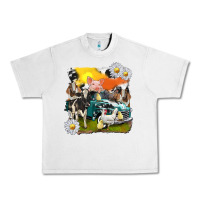 Lunar Rock cowhide farm truck with farm animals Urban Heavy Tee - texasbilliewilder