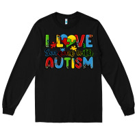 Black i love someone with autism Long Sleeve Tee - Zillion Design Studio