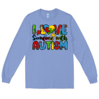 Colony Blue i love someone with autism Long Sleeve Tee - Zillion Design Studio