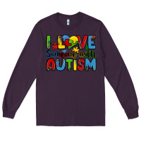 Plum i love someone with autism Long Sleeve Tee - Zillion Design Studio