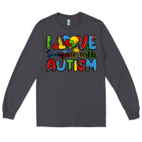 Smoke i love someone with autism Long Sleeve Tee - Zillion Design Studio
