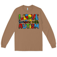 Toasted Coconut i love someone with autism Long Sleeve Tee - Zillion Design Studio