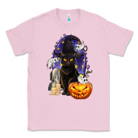 Halloween Cat And Pumpkin Classic Tee | Teevron