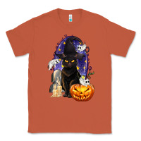 Copper Halloween Cat and Pumpkin Classic Tee - texasbilliewilder