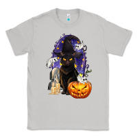 Moon Dust Halloween Cat and Pumpkin Classic Tee - texasbilliewilder