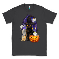 Smoke Halloween Cat and Pumpkin Classic Tee - texasbilliewilder