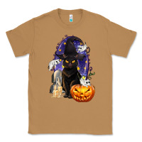 Toasted Coconut Halloween Cat and Pumpkin Classic Tee - texasbilliewilder
