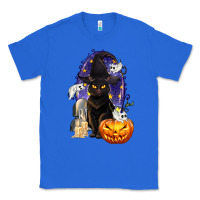 True Royal Halloween Cat and Pumpkin Classic Tee - texasbilliewilder
