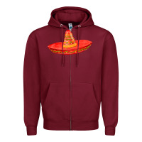 Burgundy red sombrero fa element Zipper Hoodie - FaDigitalArtStudio