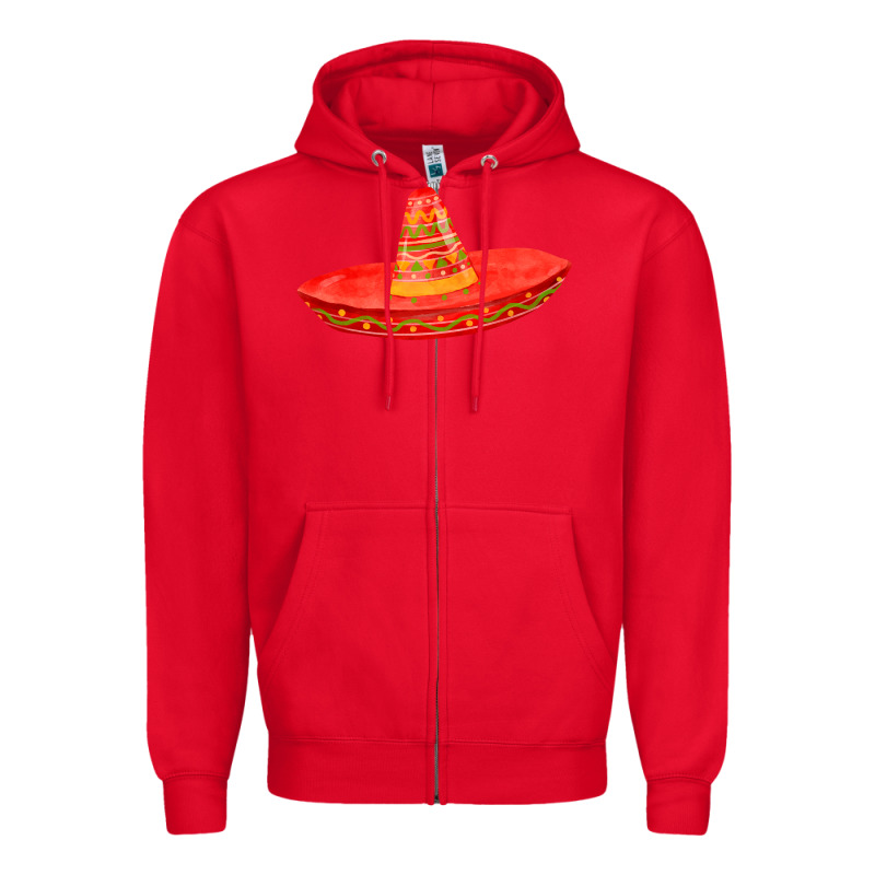 Red Sombrero Fa Element Zipper Hoodie by FaDigitalArtStudio | Teevron
