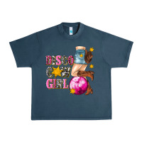 Midnight Navy disco cowgirl Urban Heavy Tee - texasbilliewilder