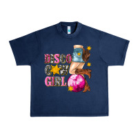Navy disco cowgirl Urban Heavy Tee - texasbilliewilder