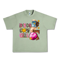 Oil Green disco cowgirl Urban Heavy Tee - texasbilliewilder