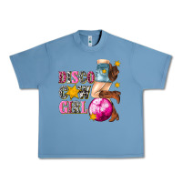 Pebble Blue disco cowgirl Urban Heavy Tee - texasbilliewilder