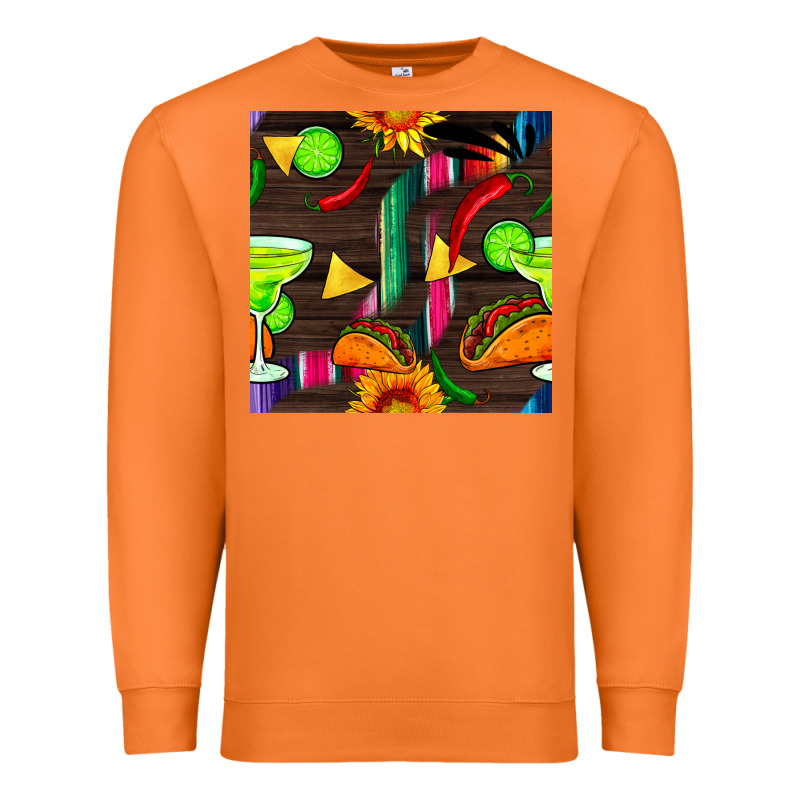 Margarita And Taco Seamless Pattern Premium Sweatshirt by BundleAndBundleShop | Teevron