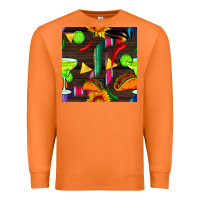 Carrot margarita and taco seamless pattern Premium Sweatshirt - BundleAndBundleShop