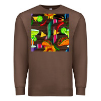 Chestnut margarita and taco seamless pattern Premium Sweatshirt - BundleAndBundleShop
