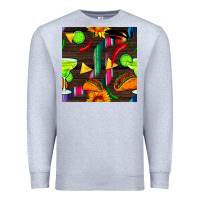 Heather Grey margarita and taco seamless pattern Premium Sweatshirt - BundleAndBundleShop
