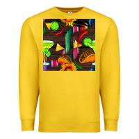 Lemon margarita and taco seamless pattern Premium Sweatshirt - BundleAndBundleShop