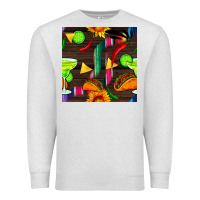 Oatmeal Heather margarita and taco seamless pattern Premium Sweatshirt - BundleAndBundleShop