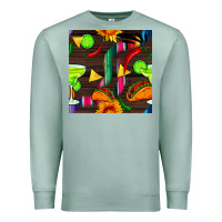 Seafoam margarita and taco seamless pattern Premium Sweatshirt - BundleAndBundleShop