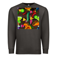 Smoke margarita and taco seamless pattern Premium Sweatshirt - BundleAndBundleShop