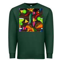 Sports Green margarita and taco seamless pattern Premium Sweatshirt - BundleAndBundleShop