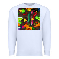 White margarita and taco seamless pattern Premium Sweatshirt - BundleAndBundleShop