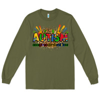 Army Green autism accept understand love Long Sleeve Tee - Zillion Design Studio