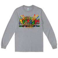 Heather Grey autism accept understand love Long Sleeve Tee - Zillion Design Studio