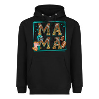Black american football mama Heavyweight Hoodie - Jasminsmagicworld