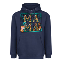 Navy american football mama Heavyweight Hoodie - Jasminsmagicworld