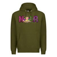 Army Green nola cake mardi gras Premium Hoodie - MaliasSmallBusiness