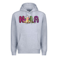Heather Grey nola cake mardi gras Premium Hoodie - MaliasSmallBusiness