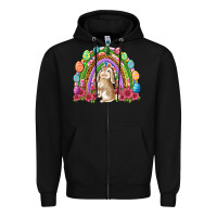 Black Easter rainbow Bunny Easter Day Zipper Hoodie - Neo Western