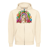 Sandshell Easter rainbow Bunny Easter Day Zipper Hoodie - Neo Western