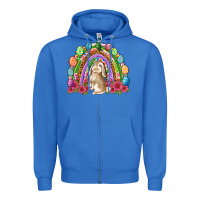 True Royal Easter rainbow Bunny Easter Day Zipper Hoodie - Neo Western