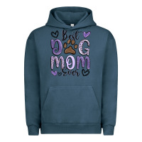Pigment Midnight Navy best dog mom ever Urban Hoodie - MaliasSmallBusiness