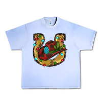 Grape Ice Christmas Horseshoe Urban Heavy Tee - RanaPortraitStore