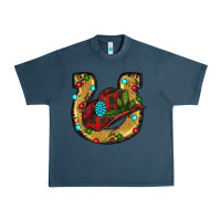 Midnight Navy Christmas Horseshoe Urban Heavy Tee - RanaPortraitStore