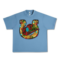 Pebble Blue Christmas Horseshoe Urban Heavy Tee - RanaPortraitStore