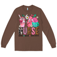Chestnut nurse coffee scrubs rubber gloves Long Sleeve Tee - texasbilliewilder