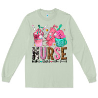 Matcha nurse coffee scrubs rubber gloves Long Sleeve Tee - texasbilliewilder